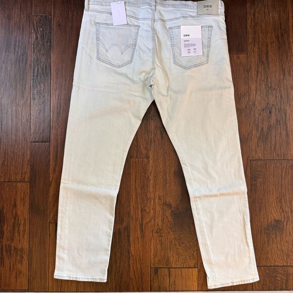 Edwin Men's Maddox Jeans in Light Wash Maddox Size 40 NWT Slim Endurance Ankle - Picture 2 of 10